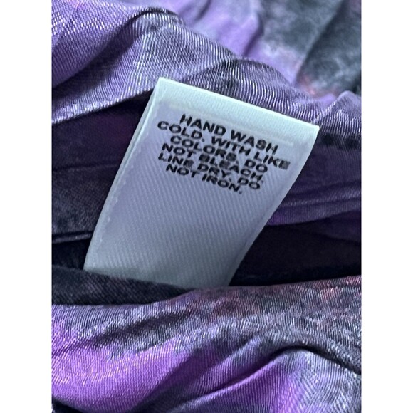 Cato Women’s 18/20W Button Down Ruffle Front Royal Purple Sleeveless Blouse - Picture 9 of 11